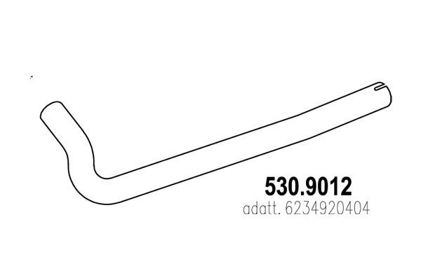 ASSO Труба выхлопного газа 530.9012