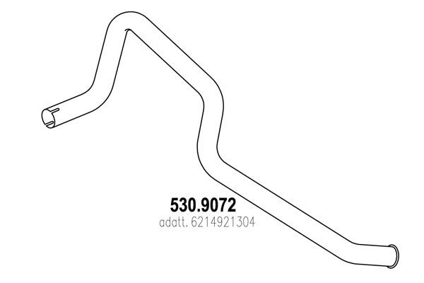 ASSO Труба выхлопного газа 530.9072