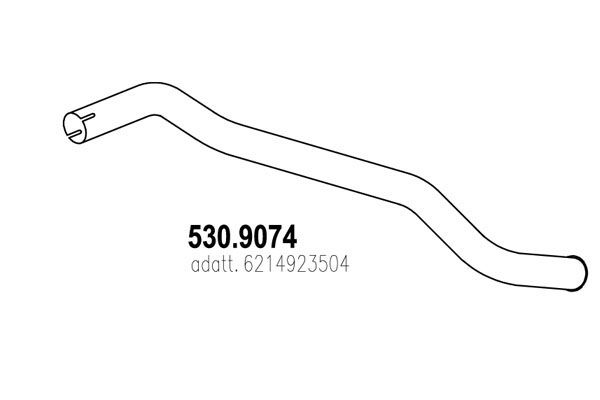 ASSO Труба выхлопного газа 530.9074