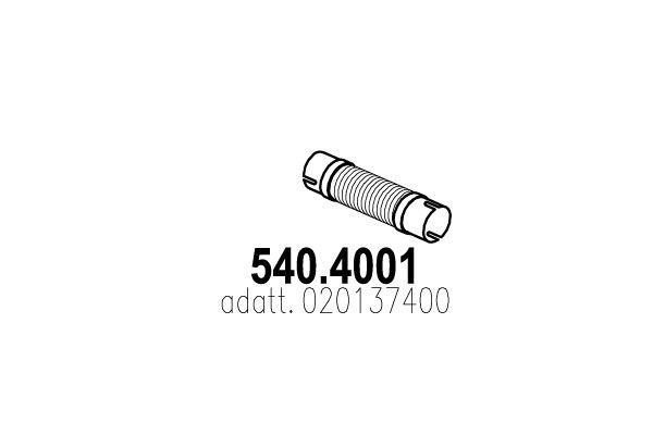 ASSO lanksti žarna, išmetimo sistema 540.4001