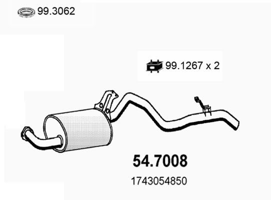 ASSO galinis duslintuvas 54.7008