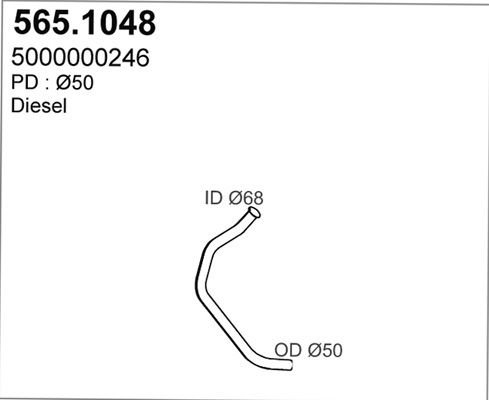 ASSO išleidimo kolektorius 565.1048