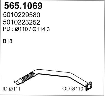 ASSO išleidimo kolektorius 565.1069