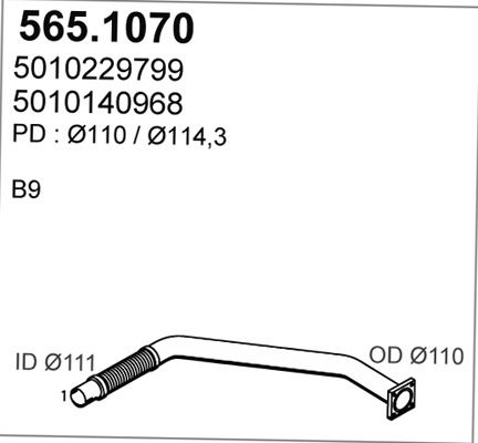 ASSO išleidimo kolektorius 565.1070