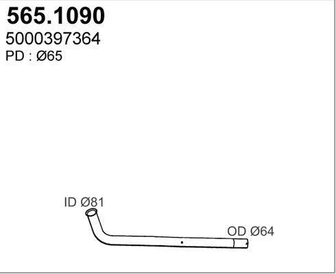 ASSO išleidimo kolektorius 565.1090