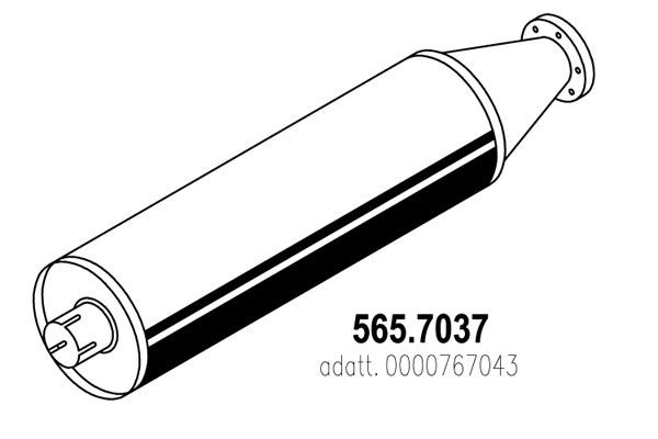 ASSO Средний / конечный глушитель ОГ 565.7037