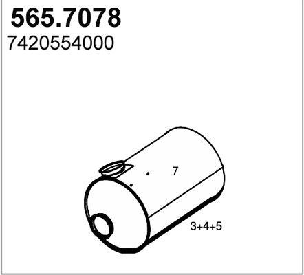 ASSO vidurinis / galinis duslintuvas 565.7078