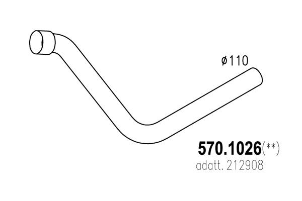 ASSO Труба выхлопного газа 570.1026