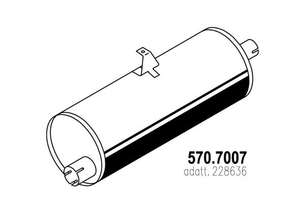 ASSO Средний / конечный глушитель ОГ 570.7007