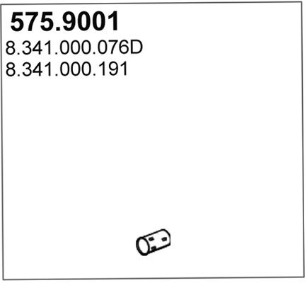 ASSO Труба выхлопного газа 575.9001