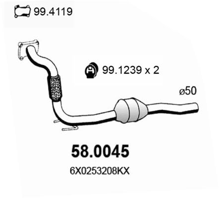 ASSO katalizatoriaus keitiklis 58.0045