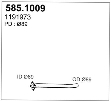 ASSO Труба выхлопного газа 585.1009