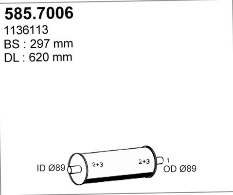 ASSO vidurinis / galinis duslintuvas 585.7006