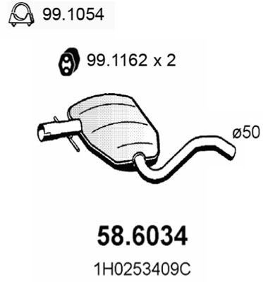 ASSO vidurinis duslintuvas 58.6034