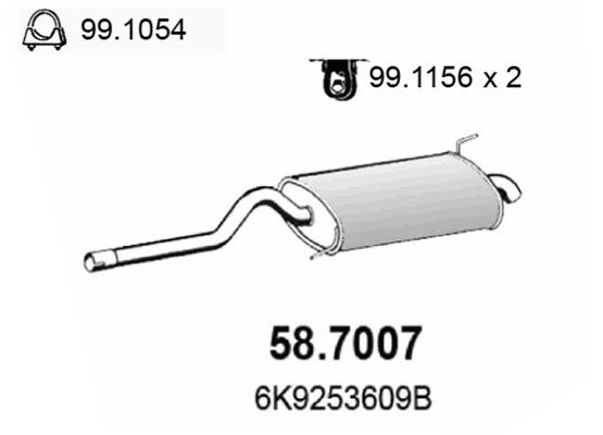 ASSO galinis duslintuvas 58.7007