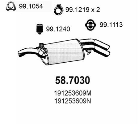 ASSO galinis duslintuvas 58.7030