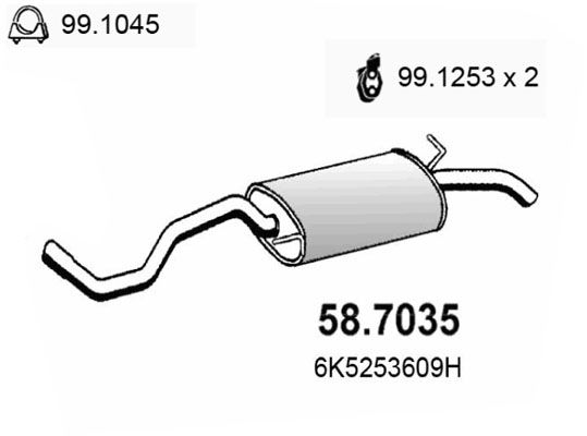 ASSO galinis duslintuvas 58.7035