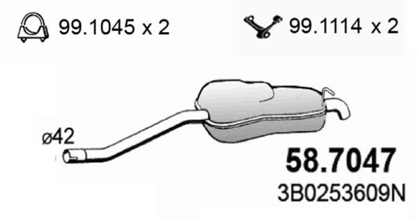 ASSO galinis duslintuvas 58.7047