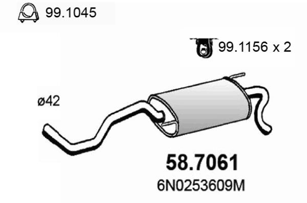 ASSO galinis duslintuvas 58.7061