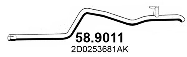 ASSO Труба выхлопного газа 58.9011