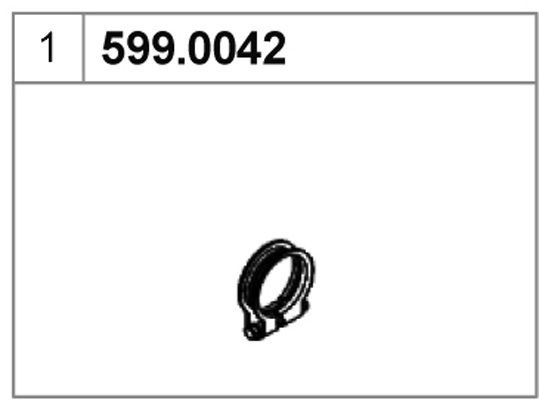ASSO montavimo komplektas, duslintuvas 599.0042