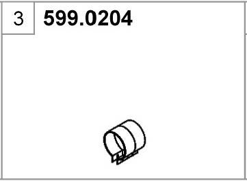 ASSO Монтажный комплект, глушитель 599.0204