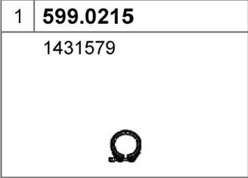 ASSO Монтажный комплект, глушитель 599.0215