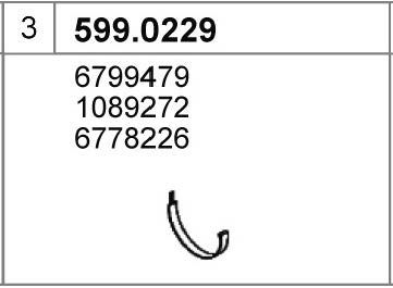 ASSO Монтажный комплект, глушитель 599.0229