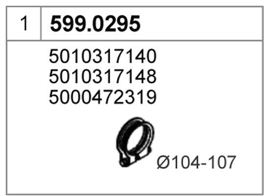 ASSO montavimo komplektas, duslintuvas 599.0295