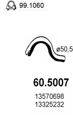 ASSO Труба выхлопного газа 60.5007