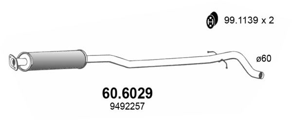 ASSO vidurinis duslintuvas 60.6029