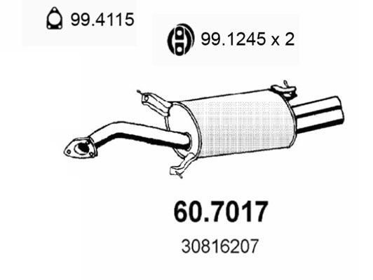 ASSO galinis duslintuvas 60.7017