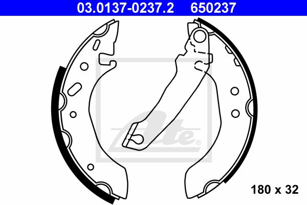 ATE Комплект тормозных колодок 03.0137-0237.2