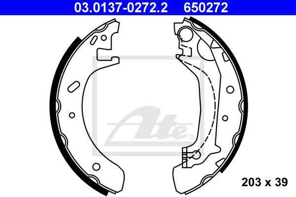 ATE Комплект тормозных колодок 03.0137-0272.2