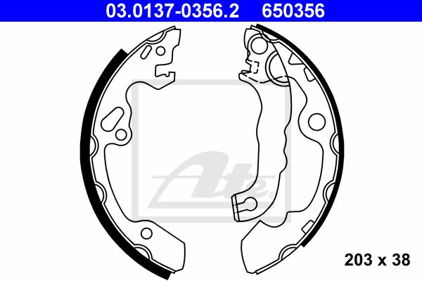 ATE Комплект тормозных колодок 03.0137-0356.2