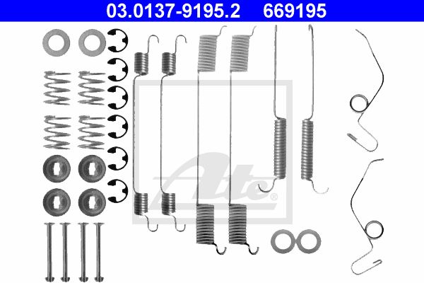 ATE priedų komplektas, stabdžių trinkelės 03.0137-9195.2