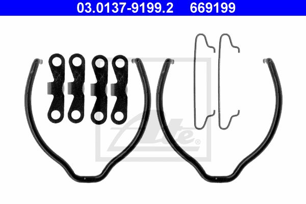 ATE priedų komplektas, stovėjimo stabdžių trinkelės 03.0137-9199.2
