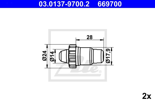 ATE Комплектующие, стояночная тормозная система 03.0137-9700.2