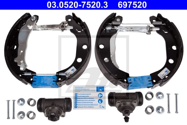 ATE stabdžių trinkelių komplektas 03.0520-7520.3