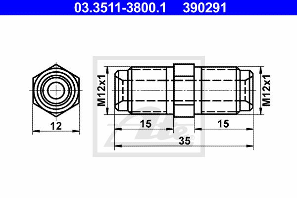 ATE Адаптер, трубопровод тормозного привода 03.3511-3800.1