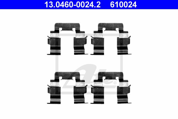 ATE Комплектующие, колодки дискового тормоза 13.0460-0024.2