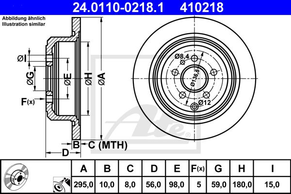 ATE stabdžių diskas 24.0110-0218.1