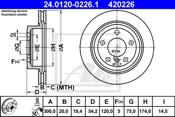 ATE Тормозной диск 24.0120-0226.1