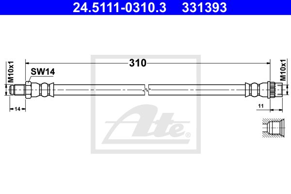 ATE Тормозной шланг 24.5111-0310.3