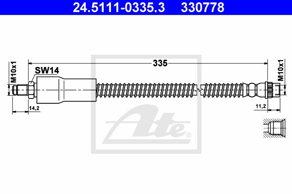 ATE Тормозной шланг 24.5111-0335.3