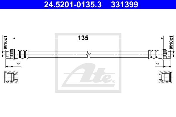 ATE Тормозной шланг 24.5201-0135.3