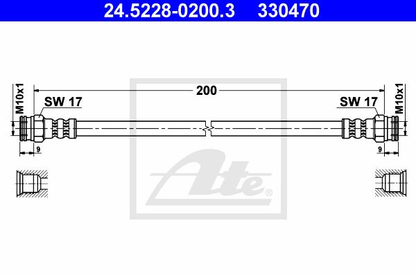 ATE Тормозной шланг 24.5228-0200.3