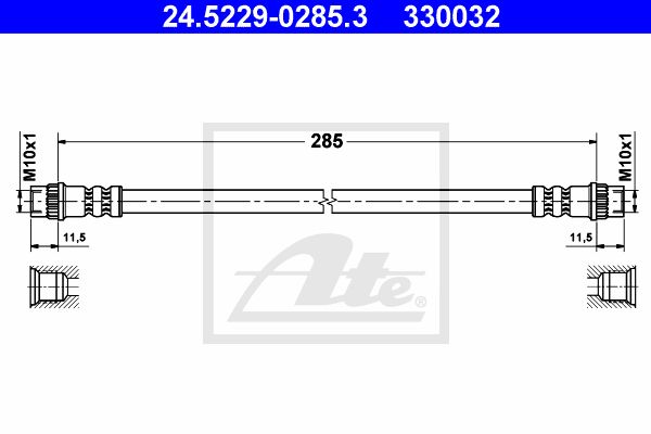 ATE Тормозной шланг 24.5229-0285.3