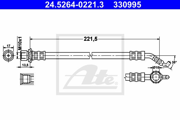 ATE Тормозной шланг 24.5264-0221.3