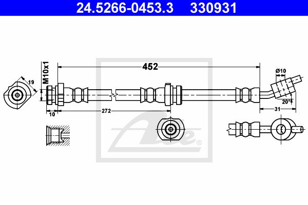 ATE Тормозной шланг 24.5266-0453.3